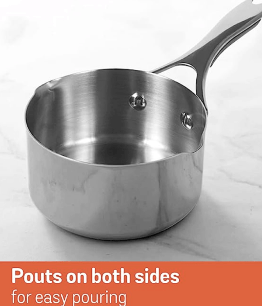 Meyer Select Stainless-Steel Open Milkpan, 0.9 Liters/14cm, Silver - Image 3